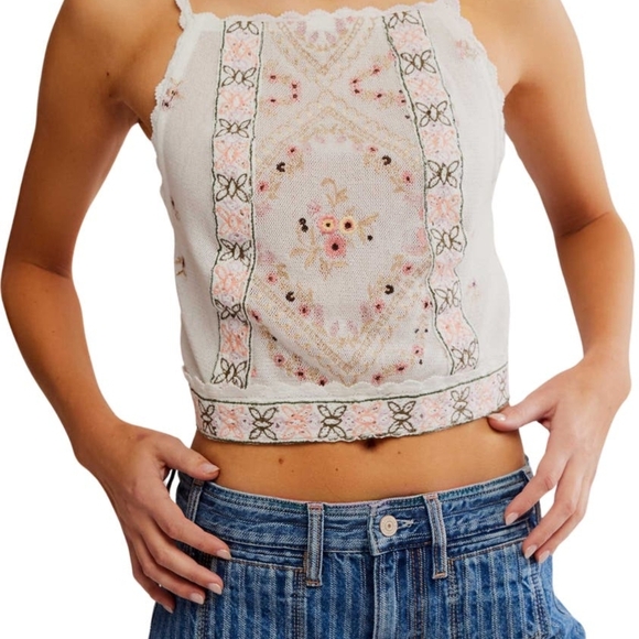 Free People Garden Party Apron Back Top - Picture 2 of 6